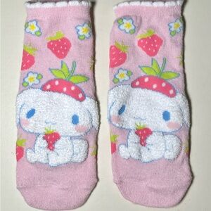 Sanrio Cinnamoroll Pink Strawberry Ruffle Socks